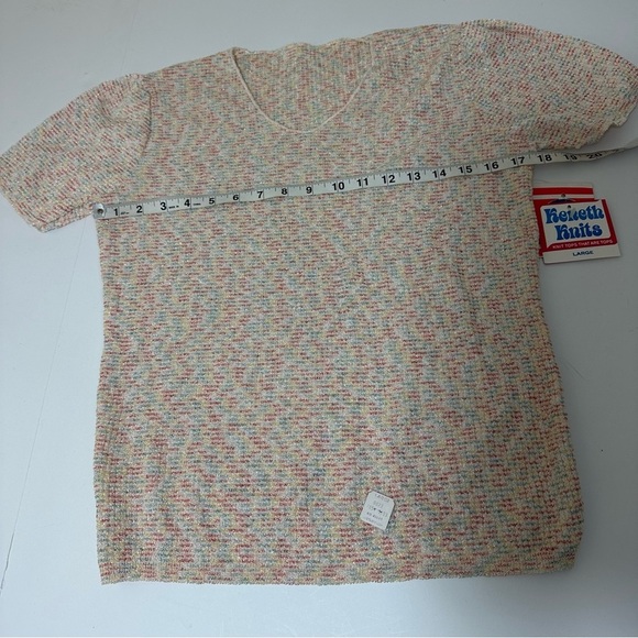 Vtg Kenneth Knits 70s/80s pastel knit top - Picture 4 of 6